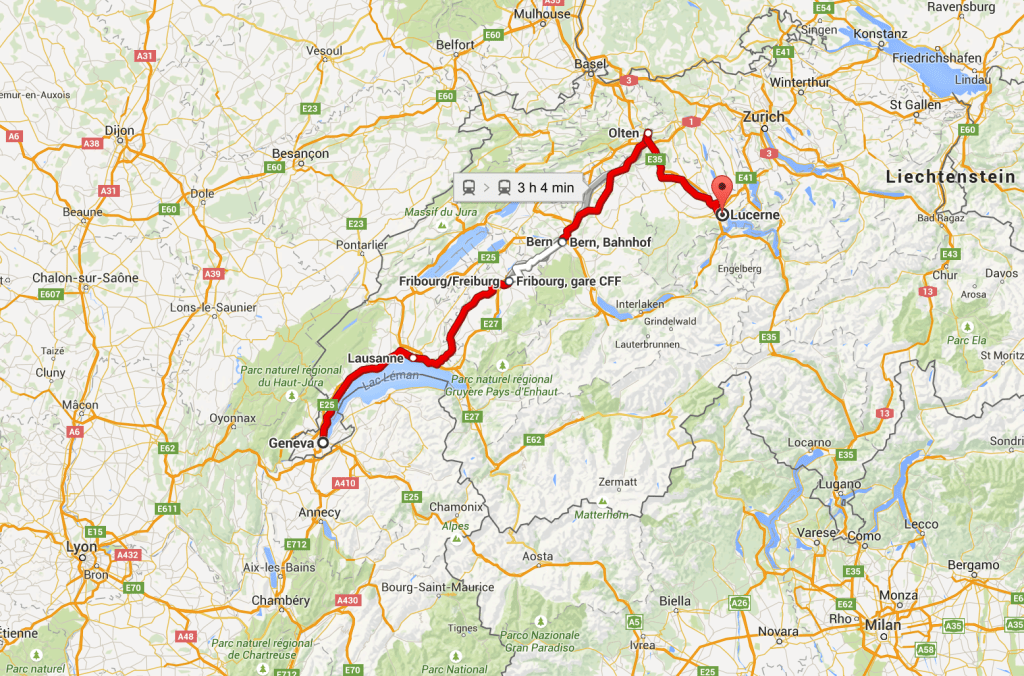 Geneva to Lucerne