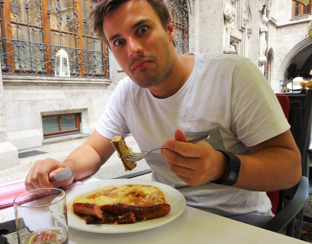 John eating sausage (2)